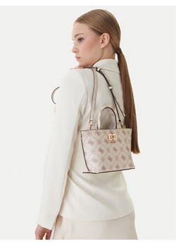 Guess Torebka Emelie Logo Mini HWGP99 28750 Écru ze sklepu MODIVO w kategorii Kuferki - zdjęcie 189322794