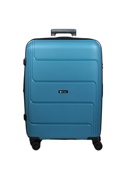 Niebieska duża walizka poszerzana z polipropylenu Hard Class ze sklepu Słoń Torbalski w kategorii Walizki - zdjęcie 189323641