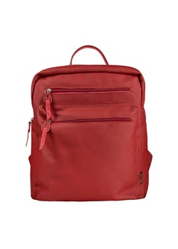 czerwony bezklapowy plecak skórzany Wisława ze sklepu Słoń Torbalski w kategorii Plecaki - zdjęcie 189323813