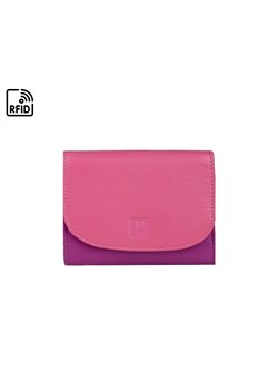 fioletowo-różowy mały portfel skórzany ze sklepu Słoń Torbalski w kategorii Portfele damskie - zdjęcie 189323820