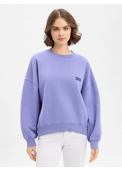 american vintage Bluza damska - Plizzy Kobiety Bawełna (100%) lila jednolity ze sklepu vangraaf w kategorii Bluzy damskie - zdjęcie 189324164