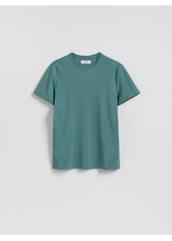 Reserved - T-shirt slim z bawełny pima - jasny zielony ze sklepu Reserved w kategorii T-shirty męskie - zdjęcie 189324180