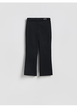 Reserved - Spodnie z bawełną - czarny ze sklepu Reserved w kategorii Spodnie damskie - zdjęcie 189324182
