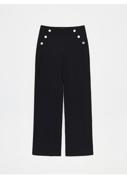 Mohito - Czarne spodnie z szeroką nogawką - czarny ze sklepu Mohito w kategorii Spodnie damskie - zdjęcie 189324462