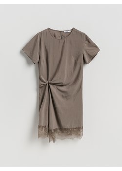 Reserved - Sukienka z koronką - beżowy ze sklepu Reserved w kategorii Sukienki - zdjęcie 189324710