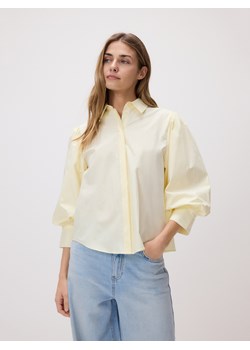 Reserved - Koszula z bufiastymi rękawami - jasnożółty ze sklepu Reserved w kategorii Bluzki damskie - zdjęcie 189324840