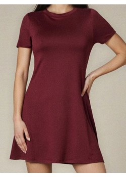 Sinsay - Dzianinowa sukienka mini - bordowy ze sklepu Sinsay w kategorii Sukienki - zdjęcie 189325463