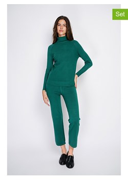 William de Faye 2-częściowy zestaw w kolorze ciemnozielonym ze sklepu Limango Polska w kategorii Swetry damskie - zdjęcie 189326562