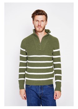 William de Faye Sweter w kolorze oliwkowo-białym ze sklepu Limango Polska w kategorii Swetry męskie - zdjęcie 189327274