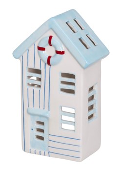 4Living Świecznik "Beach" w kolorze błękitno-białym - 12 x 20 x 8 cm ze sklepu Limango Polska w kategorii Świeczniki - zdjęcie 189327500