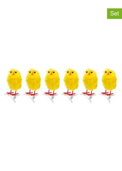 Verso Figurki dekoracyjne (6 szt.) "Chick" w kolorze żółtym - wys. 15 x Ø 5 cm ze sklepu Limango Polska w kategorii Dekoracje - zdjęcie 189327510