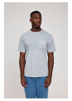 MAZINE Koszulka "Halfway Striped" w kolorze błękitno-szarym ze sklepu Limango Polska w kategorii T-shirty męskie - zdjęcie 189327751