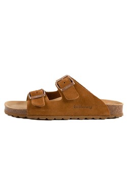 billowy Skórzane klapki w kolorze jasnobrązowym ze sklepu Limango Polska w kategorii Klapki damskie - zdjęcie 189331230
