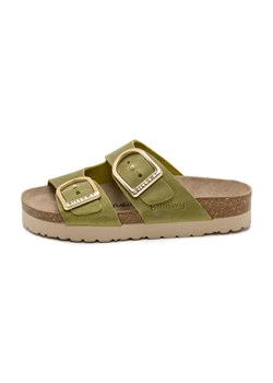 billowy Skórzane klapki w kolorze zielonym ze sklepu Limango Polska w kategorii Klapki damskie - zdjęcie 189332453