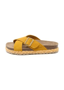 billowy Skórzane klapki w kolorze żółtym ze sklepu Limango Polska w kategorii Klapki damskie - zdjęcie 189333263
