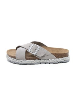 billowy Skórzane klapki w kolorze szarym ze sklepu Limango Polska w kategorii Klapki damskie - zdjęcie 189333293