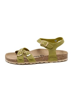 billowy Skórzane sandały w kolorze zielonym ze sklepu Limango Polska w kategorii Sandały damskie - zdjęcie 189333460
