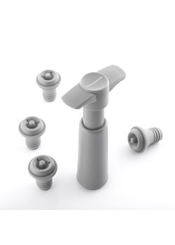 InnovaGoods Pompka próżniowa w kolorze szarym do wina  - 7,5 x 13 x 3,7 cm ze sklepu Limango Polska w kategorii Naczynia - zdjęcie 189339180