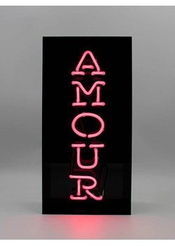 LOCOMOCEAN Lampa neonowa "Amour" w kolorze różowym - 19 x 38 x 10,5 cm ze sklepu Limango Polska w kategorii Oświetlenie - zdjęcie 189339311
