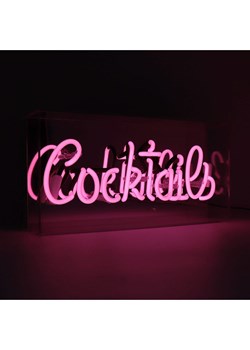 LOCOMOCEAN Lampa neonowa "Cocktails" w kolorze różowym - 38 x 19 x 10,5 cm ze sklepu Limango Polska w kategorii Oświetlenie - zdjęcie 189339360