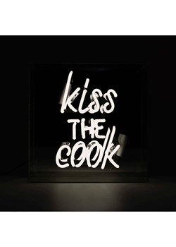 LOCOMOCEAN Lampa neonowa "Kiss the Cook" w kolorze białym - 25 x 25 x 10,5 cm ze sklepu Limango Polska w kategorii Oświetlenie - zdjęcie 189339423
