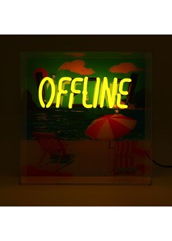 LOCOMOCEAN Lampa neonowa "Offline" w kolorze żółtym - 25 x 25 x 10,5 cm ze sklepu Limango Polska w kategorii Oświetlenie - zdjęcie 189339493