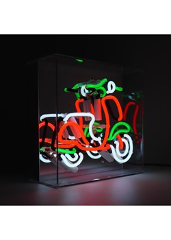LOCOMOCEAN Lampa neonowa "Scooter" w kolorze czerwono-zielono-białym - 25 x 25 x 10,5 cm ze sklepu Limango Polska w kategorii Oświetlenie - zdjęcie 189339521