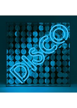LOCOMOCEAN Lampa neonowa "Disco" w kolorze niebieskim - 30 x 30 x 10,5 cm ze sklepu Limango Polska w kategorii Oświetlenie - zdjęcie 189339533
