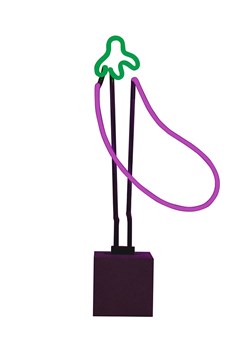 LOCOMOCEAN Dekoracyjna lampa LED "Aubergine" w kolorze fioletowo-zielonym - 19 x 43 x 9 cm ze sklepu Limango Polska w kategorii Oświetlenie - zdjęcie 189339620