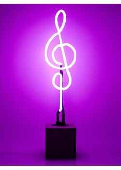 LOCOMOCEAN Dekoracyjna lampa LED "Cleff" w kolorze fioletowym - 12 x 46 x 9 cm ze sklepu Limango Polska w kategorii Oświetlenie - zdjęcie 189339654