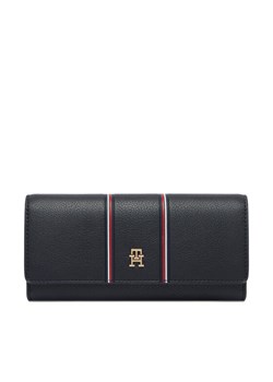 Tommy Hilfiger Portfel Th Icon Lrg Flap Wallet Corp AW0AW18656 Granatowy ze sklepu MODIVO w kategorii Portfele damskie - zdjęcie 189340064