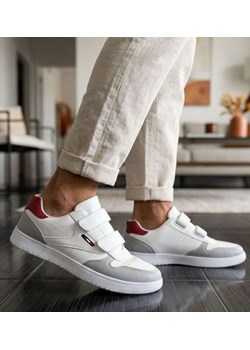 Wygodne trampki męskie na rzepy /E1-1 18872 T277/ ze sklepu Pantofelek24.pl w kategorii Trampki męskie - zdjęcie 189342291