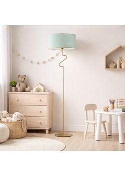 Dziecięca lampa stojąca z miętowym kloszem MORONI designerska lampa podłogowa do pokoju dziecka ze sklepu Lysne w kategorii Lampy dziecięce - zdjęcie 189342614