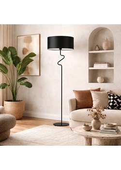 Czarna lampa stojąca do sypialni MORONI w stylu eklektycznym ze sklepu Lysne w kategorii Lampy podłogowe - zdjęcie 189342640
