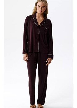 Atlantic długa piżama damska rozpinana NLP-495-WINO, Kolor wino, Rozmiar S, ATLANTIC ze sklepu Primodo w kategorii Piżamy damskie - zdjęcie 189342710