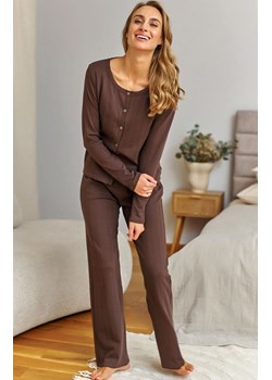 Doctor Nap piżama damska z bawełny żakardowej PM.7443.CHOCO, Kolor brązowy, Rozmiar S, Doctor Nap ze sklepu Primodo w kategorii Piżamy damskie - zdjęcie 189342814
