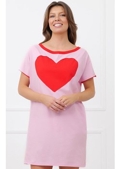 Damska koszula nocna z sercem różowa Sabrina, Kolor różowy, Rozmiar S, Italian Fashion ze sklepu Primodo w kategorii Koszule nocne - zdjęcie 189342910