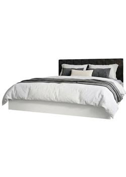 Białe łóżko z czarnym zagłówkiem sztruksowym 140x200 G9-N44 ze sklepu Edinos.pl w kategorii Łóżka i materace - zdjęcie 189343031