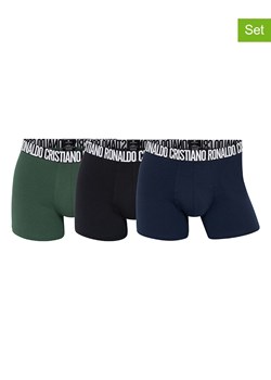 CR7 Bokserki (3 pary) w kolorze ciemnozielono-czarno-granatowym ze sklepu Limango Polska w kategorii Majtki męskie - zdjęcie 189343473