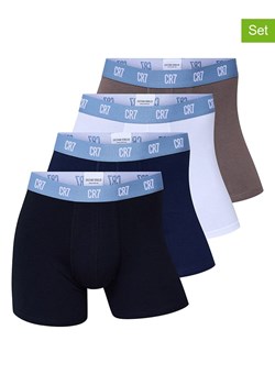 CR7 Bokserki (4 pary) w kolorze brązowo-biało-granatowym ze sklepu Limango Polska w kategorii Majtki męskie - zdjęcie 189343520