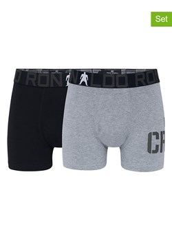 CR7 Bokserki (2 pary) w kolorze czarno-szarym ze sklepu Limango Polska w kategorii Majtki męskie - zdjęcie 189343681