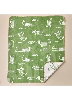 BELLA MAISON Kocyk niemowlęcy "Sausage Dog" w kolorze zielono-białym ze sklepu Limango Polska w kategorii Tekstylia - zdjęcie 189345351