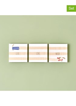 BELLA MAISON Druki artystyczne (3 szt.) "Sausage Dog" - 20 x 20 cm ze sklepu Limango Polska w kategorii Obrazy - zdjęcie 189345381