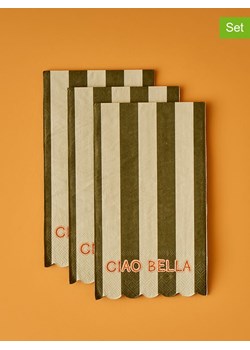 BELLA MAISON Serwetki (20 szt.) "Line" w kolorze kremowo-oliwkowym ze sklepu Limango Polska w kategorii Akcesoria kuchenne - zdjęcie 189345814