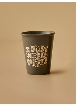 BELLA MAISON Kubek "Just Espresso" w kolorze szarym do kawy - 100 ml ze sklepu Limango Polska w kategorii Naczynia - zdjęcie 189345840