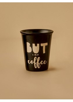 BELLA MAISON Kubek "First Espresso" w kolorze czarnym do kawy - 100 ml ze sklepu Limango Polska w kategorii Naczynia - zdjęcie 189345842
