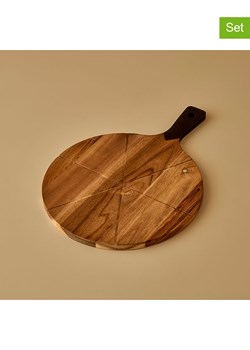 BELLA MAISON 2-częściowy zestaw w kolorze brązowym do pizzy ze sklepu Limango Polska w kategorii Misy i tace dekoracyjne - zdjęcie 189345882