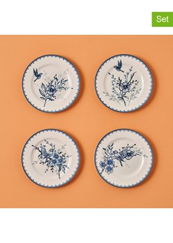 BELLA MAISON Talerze śniadaniowe (4 szt.) w kolorze niebiesko-białym - Ø 21 cm ze sklepu Limango Polska w kategorii Naczynia - zdjęcie 189345910
