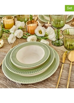 BELLA MAISON 12-częściowy zestaw talerzy "Monica" w kolorze zielonym ze sklepu Limango Polska w kategorii Naczynia - zdjęcie 189345940