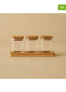 BELLA MAISON 4-częściowy zestaw w kolorze beżowym - 21,8 x 9,4 x 7,8 cm ze sklepu Limango Polska w kategorii Pojemniki kuchenne - zdjęcie 189346060